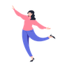woman dancing illustration svg