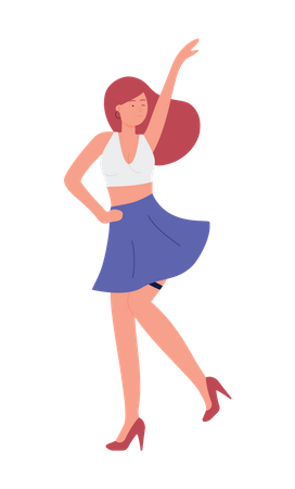 Woman Dancing  Illustration