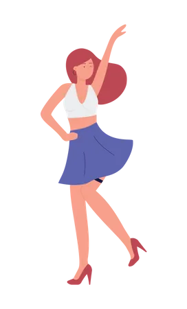 Woman Dancing  Illustration