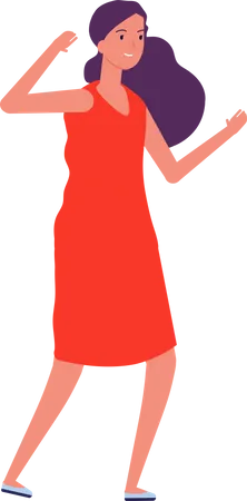 Woman dancing  Illustration