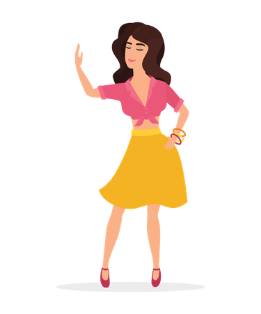 Woman Dancing  Illustration