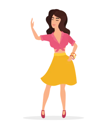 Woman Dancing  Illustration