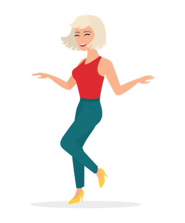 Woman Dancing  Illustration