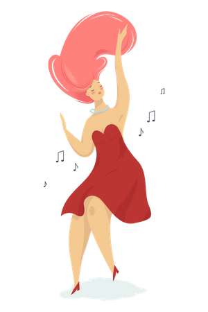 Woman dancing  Illustration