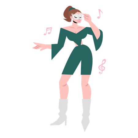 Woman dancing  Illustration