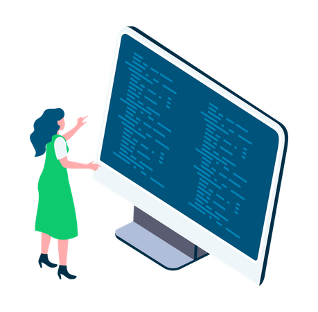 Woman Developer  Illustration