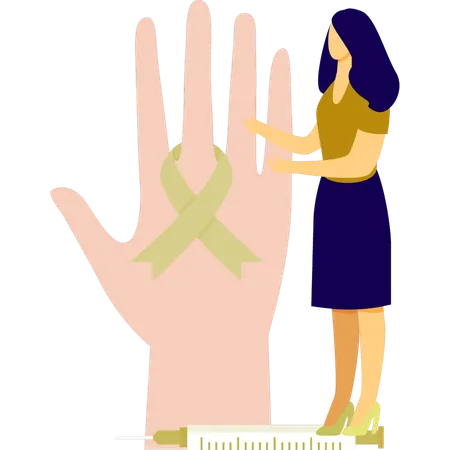 Woman discuss about aids protest  Illustration