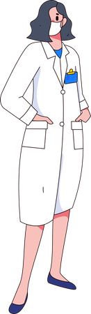 Woman doctor standing  Illustration