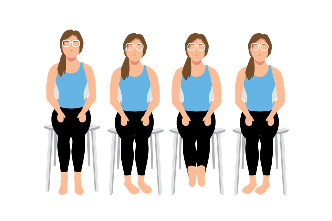 Woman doing Ankle rotations  Illustration