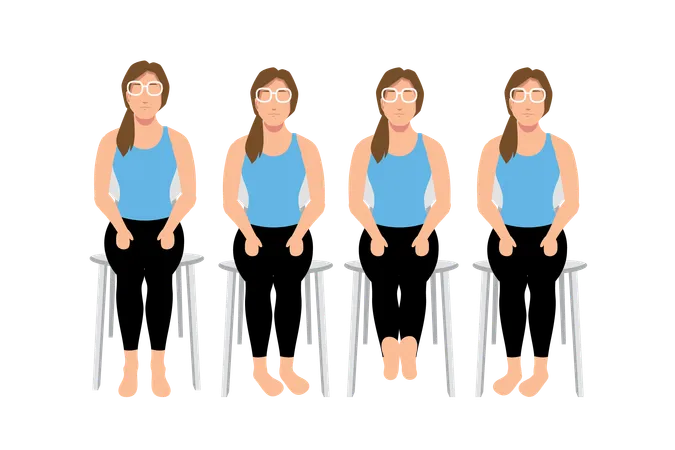 Woman doing Ankle rotations  Illustration