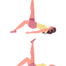 free woman doing exercise illustrations