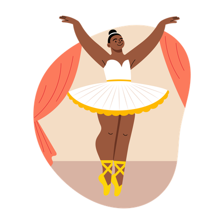 Woman doing Ballerina  Illustration