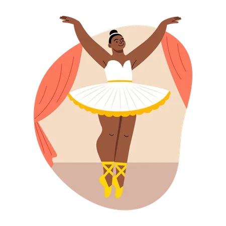 Woman doing Ballerina  Illustration