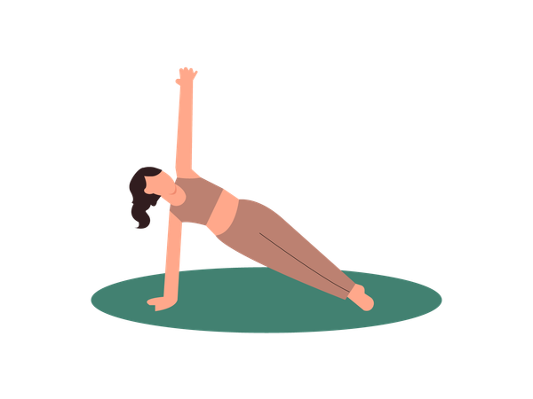 Woman doing body stretching  Illustration