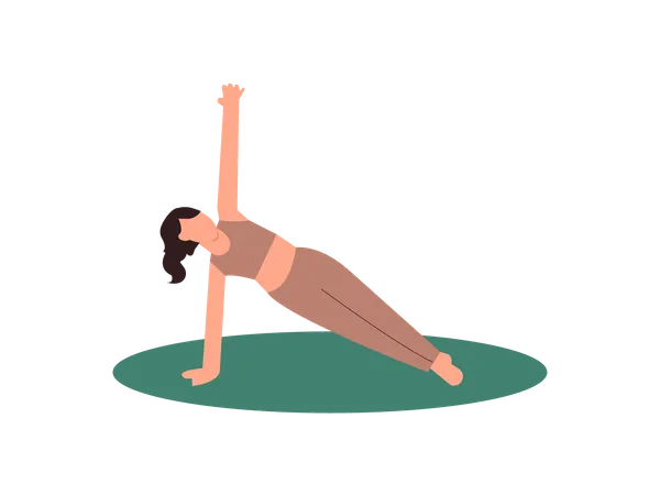 Woman doing body stretching  Illustration