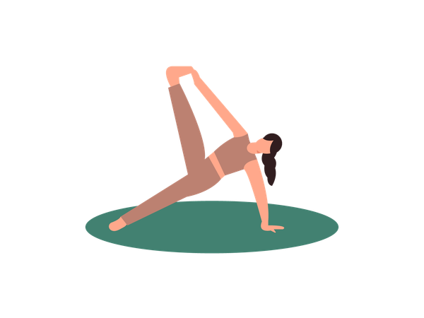 Woman doing body stretching  Illustration