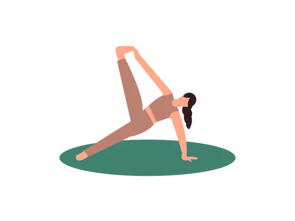 Woman doing body stretching  Illustration