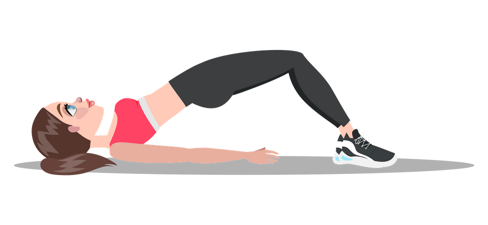 Woman doing body stretching  Illustration