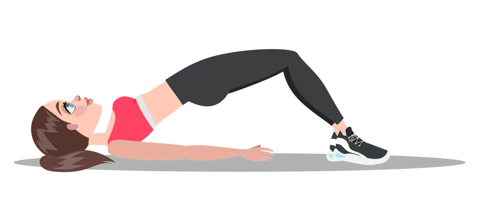 Woman doing body stretching  Illustration