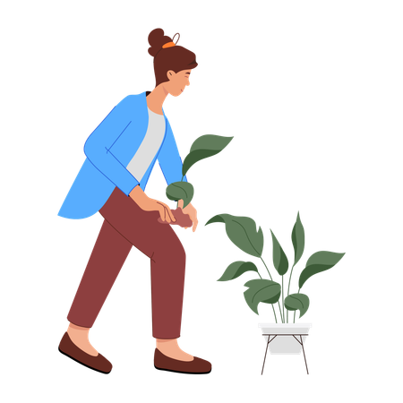 Woman Doing Business Investment  Illustration