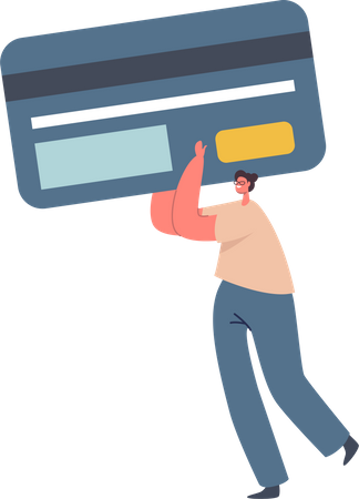 Woman doing card payment  Illustration