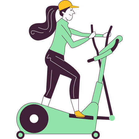 Woman doing cardio workout  Illustration