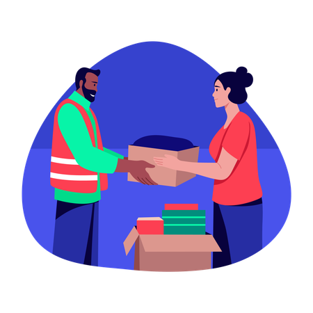 Woman doing charity  Illustration