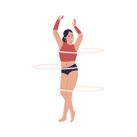 Woman doing circus performers  Illustration