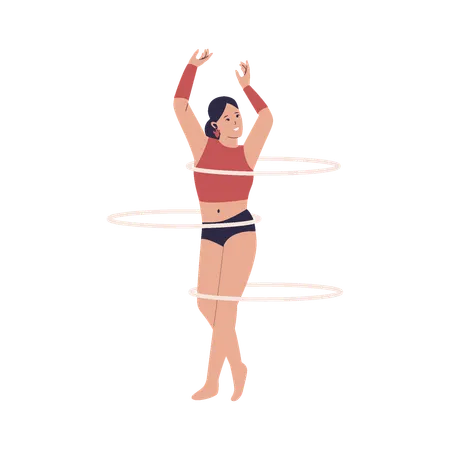 Woman doing circus performers  Illustration