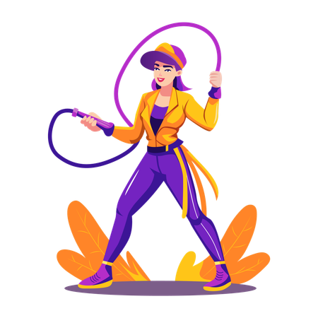 Woman doing circus show  Illustration