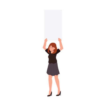 Woman doing company marketing  Illustration