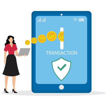 Woman doing Digital Payment Transaction  Illustration