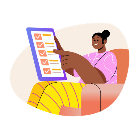 Woman doing e-commerce  Illustration