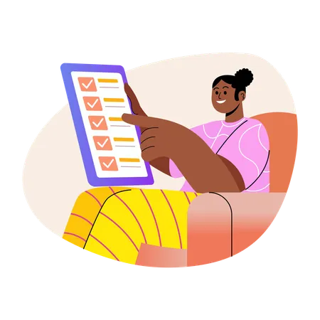 Woman doing e-commerce  Illustration