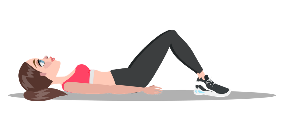 Woman doing exercise Illustration