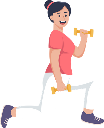 Woman doing Exercise  Illustration