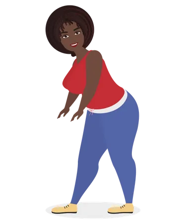 Woman Doing Exercise  Illustration