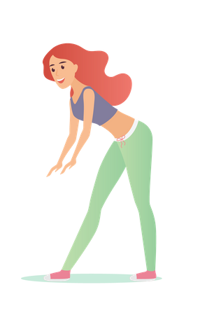 Woman doing exercise  Illustration