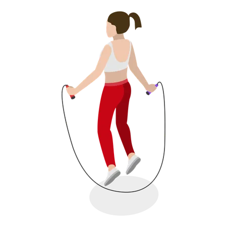 Woman doing exercise at home  Illustration