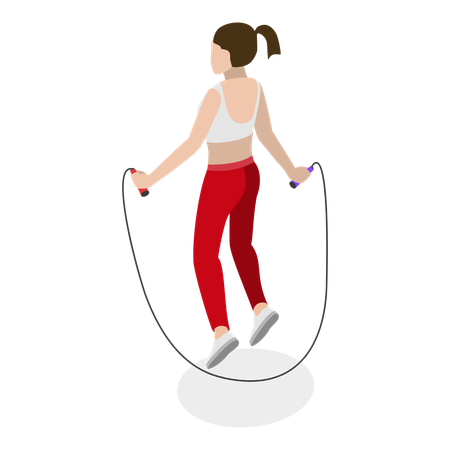 Woman doing exercise at home  Illustration