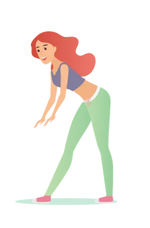 Woman doing exercise  Illustration