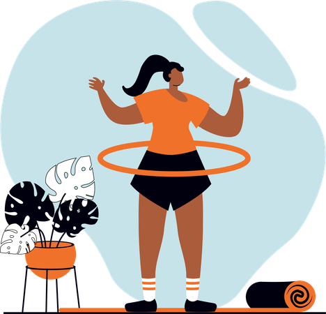 Woman doing exercise  Illustration