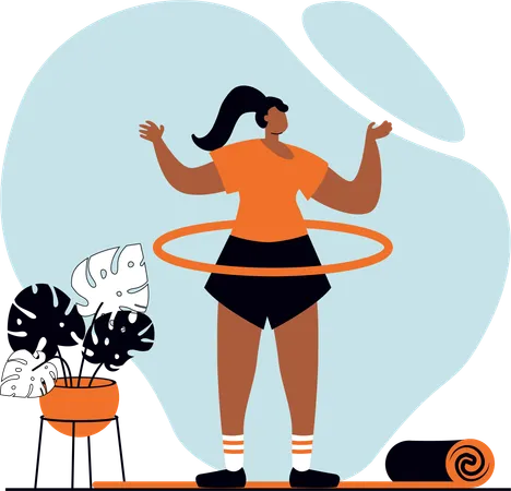 Woman doing exercise  Illustration