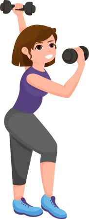 Woman doing Exercise  Illustration