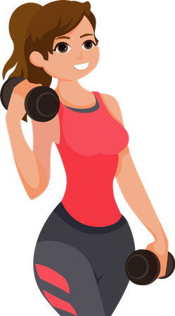 Woman doing Exercise  Illustration