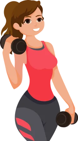 Woman doing Exercise  Illustration