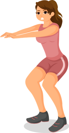 Woman doing Exercise  Illustration