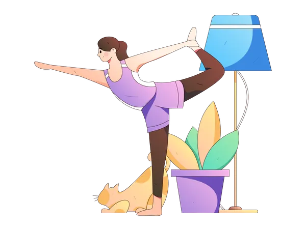 Woman doing exercise  Illustration