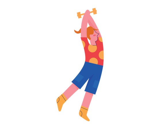 Woman doing exercise  Illustration