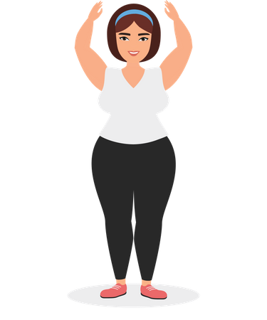 Woman Doing Exercise  Illustration